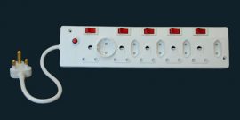 Premier Housewares 10 WAY ELECTRICAL MULTI ADAPTOR WITH ILLUMINATING ON LIGHTS - Product Code 406