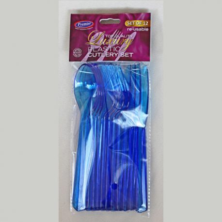LUXURY PLASTIC CUTLERY SET 12 PACK - Product Code 5100