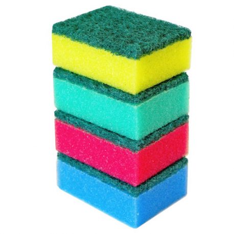 SPONGE SCOURERS ASSORTED COLOURS - 4 PACK AND BULK - Product Code 8808