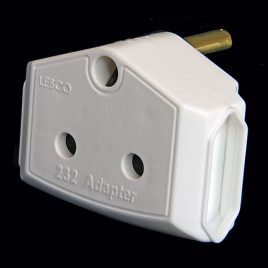 TWO PIN ELECTRICAL ADAPTOR Product Code 354-2PIN